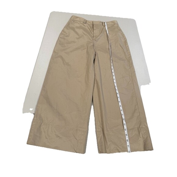 NEW Nordstrom Pants Womens 12 Khaki Wide Leg Relaxed Fit Chinos Casual Career - Picture 7 of 7